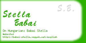 stella babai business card